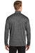 Sport-Tek ST397 Mens Electric Heather Moisture Wicking 1/4 Zip Sweatshirt Grey Black Electric/Black Model Back