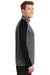 Sport-Tek ST397 Mens Electric Heather Moisture Wicking 1/4 Zip Sweatshirt Grey Black Electric/Black Model Side