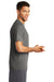 Sport-Tek ST400 Mens Moisture Wicking Short Sleeve Crewneck T-Shirt Heather Dark Grey Model Side