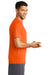 Sport-Tek ST400 Mens Moisture Wicking Short Sleeve Crewneck T-Shirt Heather Deep Orange Model Side