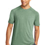 Sport-Tek Mens Moisture Wicking Short Sleeve Crewneck T-Shirt - Heather Forest Green