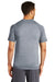 Sport-Tek ST400 Mens Moisture Wicking Short Sleeve Crewneck T-Shirt Heather True Navy Blue Model Back