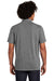 Sport-Tek ST405 Mens Moisture Wicking Short Sleeve Polo Shirt Heather Dark Grey Model Back