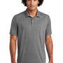 Sport-Tek Mens Moisture Wicking Short Sleeve Polo Shirt - Heather Dark Grey