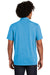 Sport-Tek ST405 Mens Moisture Wicking Short Sleeve Polo Shirt Heather Pond Blue Model Back