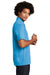 Sport-Tek ST405 Mens Moisture Wicking Short Sleeve Polo Shirt Heather Pond Blue Model Side