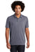 Sport-Tek ST405 Mens Moisture Wicking Short Sleeve Polo Shirt Heather True Navy Blue Model Front