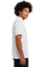 Sport-Tek ST405 Mens Moisture Wicking Short Sleeve Polo Shirt White Model Side