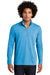 Sport-Tek ST407 Mens Moisture Wicking 1/4 Zip Sweatshirt Heather Pond Blue Model Front