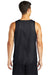 Sport-Tek ST500 Mens Reversible Mesh Moisture Wicking Tank Top Black Model Back