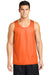 Sport-Tek ST500 Mens Reversible Mesh Moisture Wicking Tank Top Deep Orange Model Front