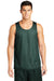 Sport-Tek ST500 Mens Reversible Mesh Moisture Wicking Tank Top Forest Green Model Front