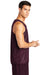 Sport-Tek ST500 Mens Reversible Mesh Moisture Wicking Tank Top Maroon Model Side