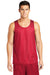 Sport-Tek ST500 Mens Reversible Mesh Moisture Wicking Tank Top True Red Model Front