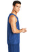 Sport-Tek ST500 Mens Reversible Mesh Moisture Wicking Tank Top True Royal Blue Model Side