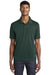 Sport-Tek ST640 Mens RacerMesh Moisture Wicking Short Sleeve Polo Shirt Dark Forest Green Model Front