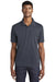 Sport-Tek ST640 Mens RacerMesh Moisture Wicking Short Sleeve Polo Shirt Graphite Grey Model Front