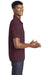 Sport-Tek ST640 Mens RacerMesh Moisture Wicking Short Sleeve Polo Shirt Maroon Model Side