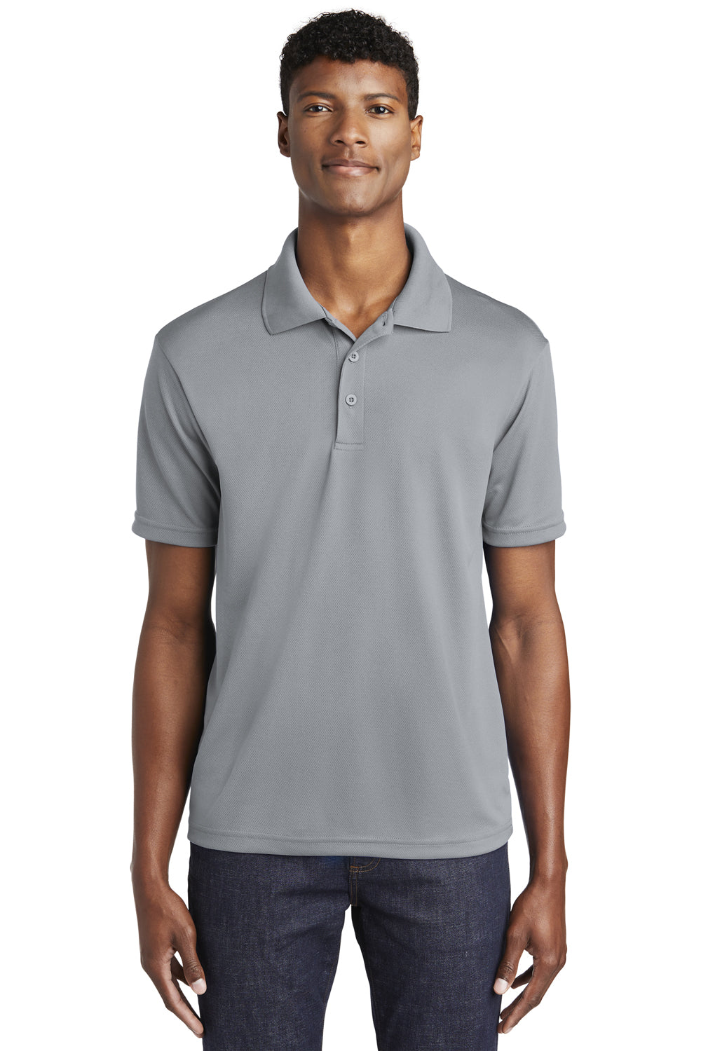 Silver polo shirt online