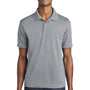 Sport-Tek Mens RacerMesh Moisture Wicking Short Sleeve Polo Shirt - Silver Grey