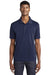 Sport-Tek ST640 Mens RacerMesh Moisture Wicking Short Sleeve Polo Shirt True Navy Blue Model Front