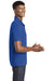 Sport-Tek ST640 Mens RacerMesh Moisture Wicking Short Sleeve Polo Shirt True Royal Blue Model Side