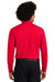 Sport-Tek ST640LS Mens RacerMesh Moisture Wicking Long Sleeve Polo Shirt True Red Model Back