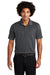 Sport-Tek ST640P Mens RacerMesh Moisture Wicking Short Sleeve Polo Shirt w/ Pocket Graphite Grey Model Front