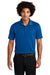 Sport-Tek ST640P Mens RacerMesh Moisture Wicking Short Sleeve Polo Shirt w/ Pocket True Royal Blue Model Front