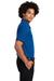 Sport-Tek ST640P Mens RacerMesh Moisture Wicking Short Sleeve Polo Shirt w/ Pocket True Royal Blue Model Side