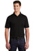 Sport-Tek ST651 Mens Sport-Wick Moisture Wicking Short Sleeve Polo Shirt w/ Pocket Black Model Front