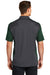 Sport-Tek ST652 Mens Sport-Wick Moisture Wicking Short Sleeve Polo Shirt Iron Grey/Forest Green Model Back