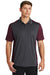 Sport-Tek ST652 Mens Sport-Wick Moisture Wicking Short Sleeve Polo Shirt Iron Grey/Maroon Model Front