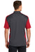 Sport-Tek ST652 Mens Sport-Wick Moisture Wicking Short Sleeve Polo Shirt Iron Grey/True Red Model Back