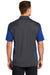 Sport-Tek ST652 Mens Sport-Wick Moisture Wicking Short Sleeve Polo Shirt Iron Grey/True Royal Blue Model Back