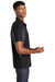 Sport-Tek ST655/TST655 Mens Sport-Wick Moisture Wicking Short Sleeve Polo Shirt Black/Iron Grey Model Side