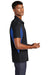 Sport-Tek ST655/TST655 Mens Sport-Wick Moisture Wicking Short Sleeve Polo Shirt Black/True Royal Blue Model Side