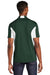 Sport-Tek ST655/TST655 Mens Sport-Wick Moisture Wicking Short Sleeve Polo Shirt Forest Green/White Model Back