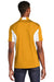 Sport-Tek ST655/TST655 Mens Sport-Wick Moisture Wicking Short Sleeve Polo Shirt Gold/White Model Back