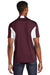 Sport-Tek ST655/TST655 Mens Sport-Wick Moisture Wicking Short Sleeve Polo Shirt Maroon/White Model Back