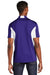 Sport-Tek ST655/TST655 Mens Sport-Wick Moisture Wicking Short Sleeve Polo Shirt Purple/White Model Back