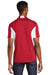 Sport-Tek ST655/TST655 Mens Sport-Wick Moisture Wicking Short Sleeve Polo Shirt True Red/White Model Back