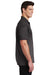 Sport-Tek ST671 Mens Ombre Heather Moisture Wicking Short Sleeve Polo Shirt Iron Grey/Black Model Side