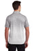 Sport-Tek ST671 Mens Ombre Heather Moisture Wicking Short Sleeve Polo Shirt White/Graphite Grey Model Back