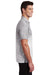 Sport-Tek ST671 Mens Ombre Heather Moisture Wicking Short Sleeve Polo Shirt White/Graphite Grey Model Side