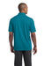 Sport-Tek ST680 Mens Micro-Mesh Moisture Wicking Short Sleeve Polo Shirt Blue Wake Model Back