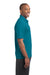 Sport-Tek ST680 Mens Micro-Mesh Moisture Wicking Short Sleeve Polo Shirt Blue Wake Model Side