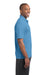 Sport-Tek ST680 Mens Micro-Mesh Moisture Wicking Short Sleeve Polo Shirt Carolina Blue Model Side