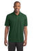 Sport-Tek ST680 Mens Micro-Mesh Moisture Wicking Short Sleeve Polo Shirt Forest Green Model Front