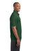 Sport-Tek ST680 Mens Micro-Mesh Moisture Wicking Short Sleeve Polo Shirt Forest Green Model Side